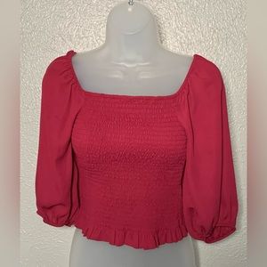 MI AMI Burgundy Blouse